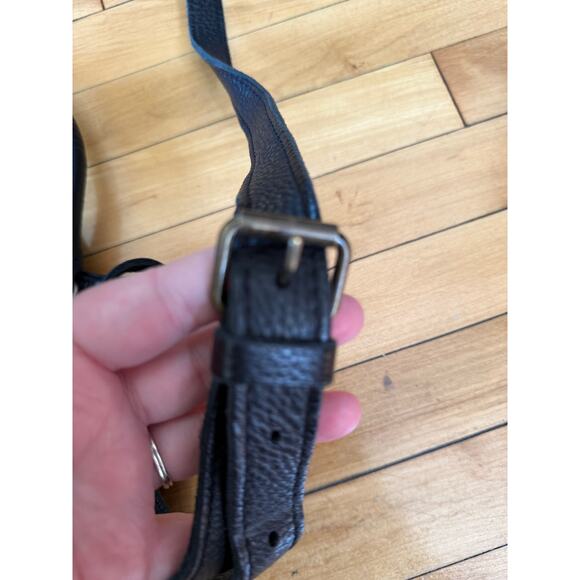 Lifetime leather Co. black saddle bag premium full grain cow hide crossbody bag - Picture 4 of 13